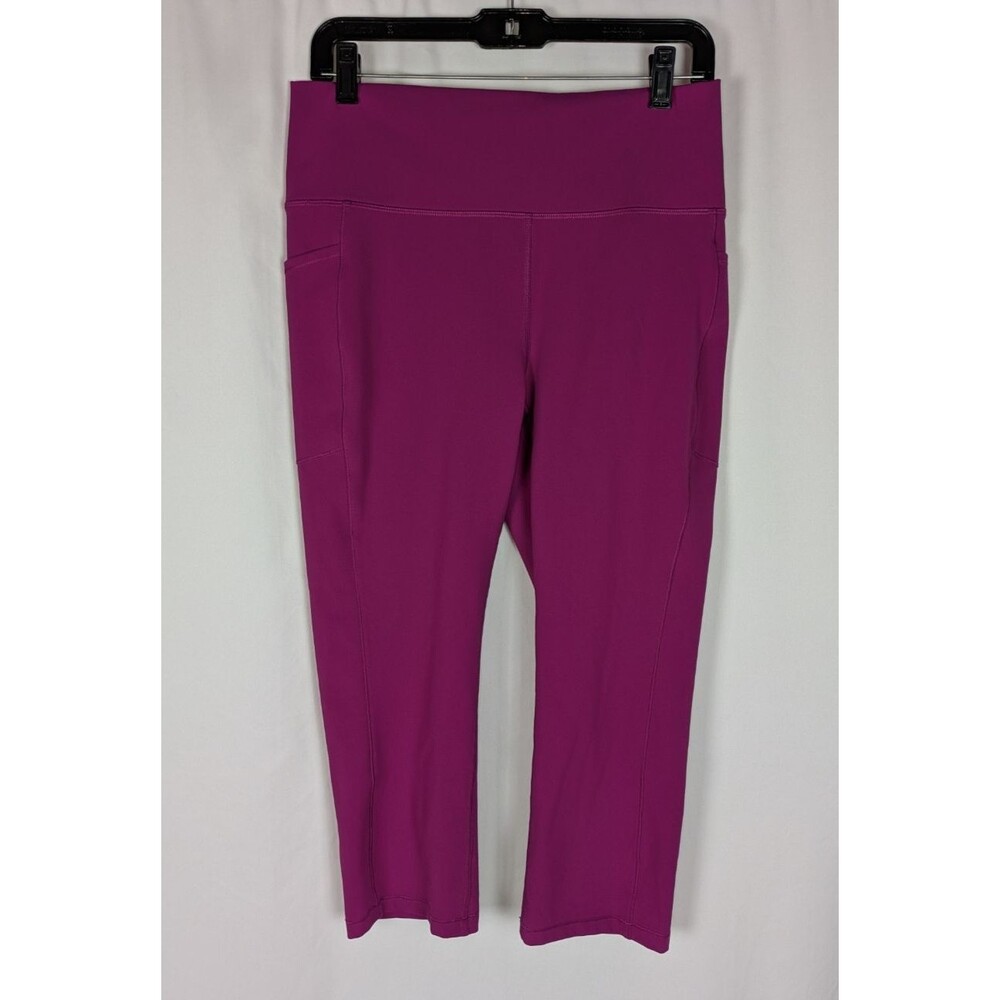 RBX XL Leggings Blue Purple Pull On High Rise Crop Side Pocket Lot of 2 Athletic - Picture 3 of 11